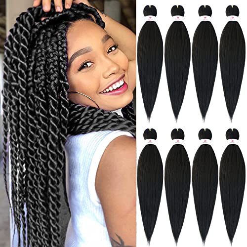 Beyond Beauty Braiding Hair pre stretched, Braids Synthetic Fiber Ombre Yaki Texture, Natural Easy Twist Braids Crochet Hair Hot Water Setting hair extensions