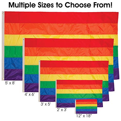 In the Breeze 3700 Rainbow Grommet Flag - 2 x 3 Feet