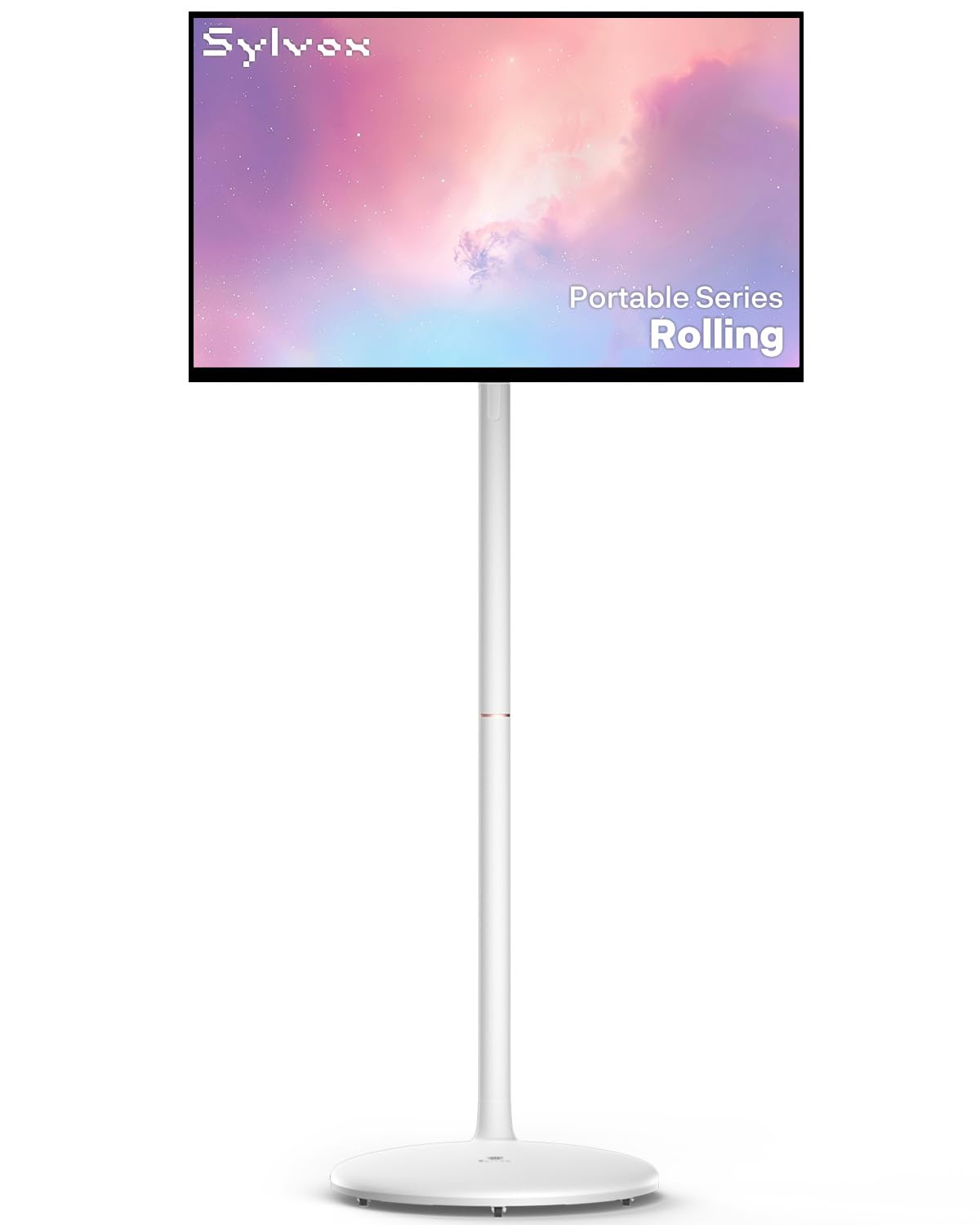 SYLVOX 27'' Smart Rolling Display with Stand, 1080P Portable Touchscreen Monitor for Streaming TV Apps, Built-in Battery (4-5H), Full Swivel Rotation for Home, Office & Entertainment