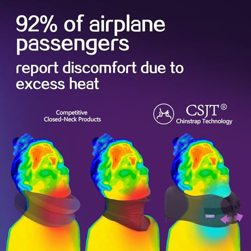 CSJT Travel Pillow Vac Compressed Memory Foam Neck Pillow Airplane,Comfortable,Neck Support,Machine Washable,Airplanes Travel Essentials Accessories for Office,Flight,Cars Breaks Sleeping(Black)…