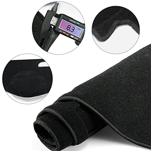 BERKSYDE Dashboard Dash Cover Mat Carpet Compatible with 02-05 Dodge Ram 1500 03-05 Dodge Ram 2500 3500(BLACK)