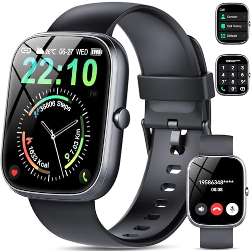 QCOQ Smart Watch, Fitness Tracker Touch Screen Fitness Watch with Heart Rate Sleep Monitor, 2024