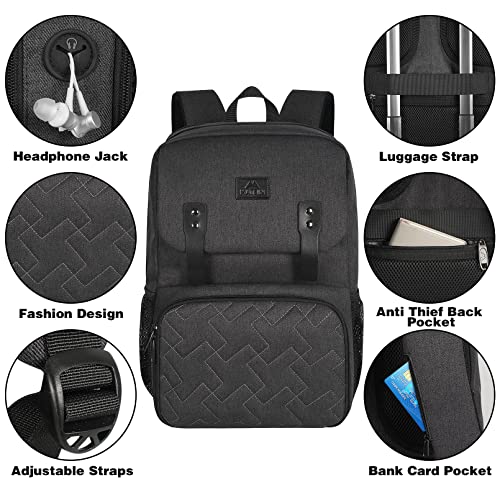 MATEIN Lunch Backpack, 15.6 Inch Insulated Cooler Lunchbox Backpacks with USB Port for Women Work, Water Resistant Lunch Bag Travel Laptop Dackpack for College Business, Gifts for Men