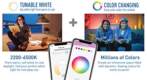 Cree Lighting Connected Max Smart Led Bulb Par38 Outdoor Flood Tunable White + Color Changing, 2.4 Ghz, Works with Alexa and Google Home, No Hub Required, Bluetooth + WiFi, 1Pk