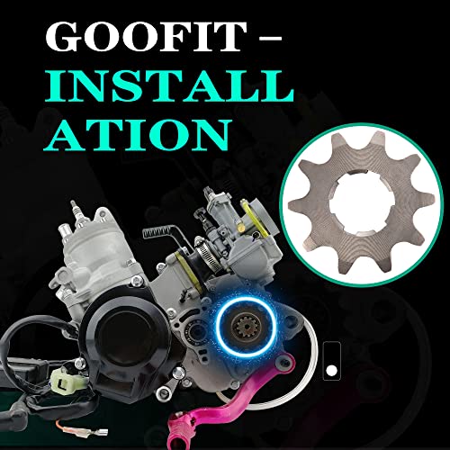 GOOFIT 17mm Front Sprocket for Motorcycle ATV Dirt bike (420-10T)