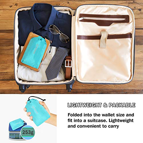 ZOMAKE Ultra Lightweight Packable Backpack 18L - Small Foldable Hiking Backpacks Water Resistant Folding Daypack for Travel(Aqua Blue)