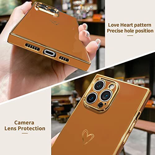 Tzomsze Case Compatible with iPhone 14 Pro,Cute Aesthetic Camera Lens Protection &Electroplate Reinforced Corners TPU Case Blue