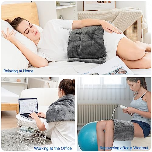 RENPHO Heating Pad for Back Pain & Cramps Relief, FSA HSA Eligible, Heat Pad for Knee and Leg, Christmas Gifts for Women Men Mom, Auto Shut Off, ETL Certified, Heat Patches, Large King Size 12" x24‘’