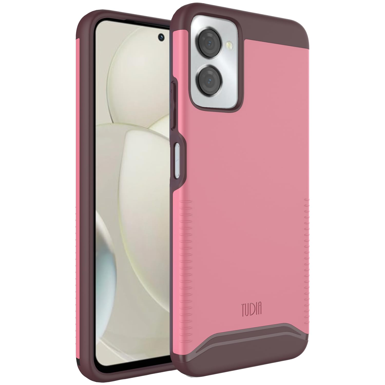 TUDIA Merge [Military Grade] Designed for Motorola Moto G Power 5G (2024) Case - [NOT FIT Moto G 5G 2024] Dual Layer Shockproof Slim Tough Heavy Duty Protective Phone Cases - Smokey Pink