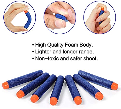 Blaster Darts, 300 Pack Refill Bullets for Nerf N-Strike Elite, Toys Foam Blasters for Boys Party Favors