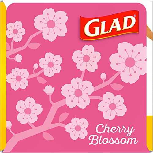 Glad Odorshield Small Drawstring Trash Bags, 4 Gal, Pink, Cherry Blossom, 34 Ct, Pack May Vary