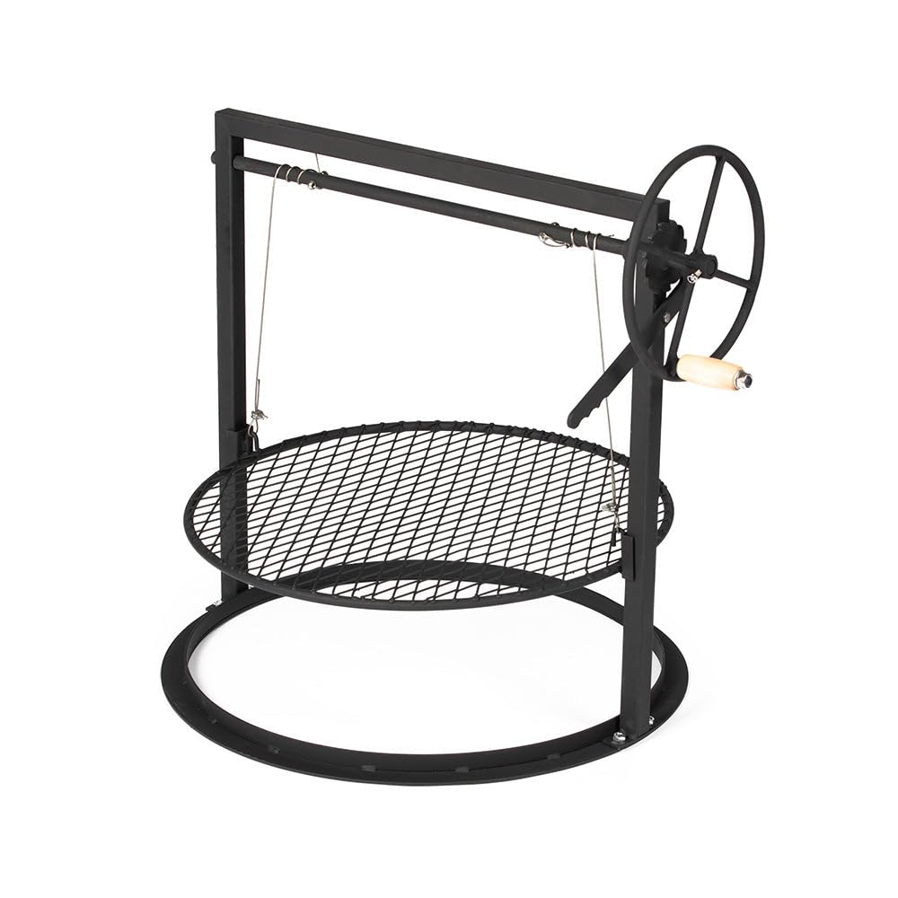 Ash & Ember Santa Maria Style Adjustable Cooking Grate Attachment, Fits 24" Kettle-Style Grills, Open Flame Campfire Cooking Grate, Outdoor Grill Cooking Accessories