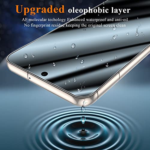 YMHML 3 Pack for Samsung Galaxy S23 Screen Protector Tempered Glass Upgrade Fingerprint Unlock Compatible for 3 Pack Camera Lens Protector, HD Clear Case Friendly Full Screen Protector for Galaxy S23