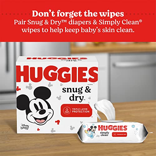 Huggies Size 2 Diapers, Snug & Dry Baby Diapers, Size 2 (12-18 lbs), 100 Count