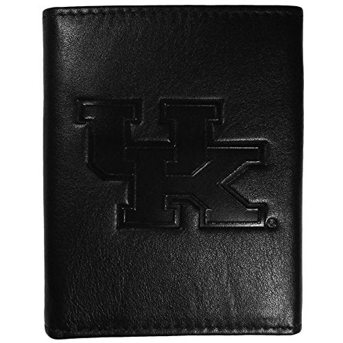 NCAA Siskiyou Sports Mens Michigan Wolverines Embossed Leather Tri-fold Wallet One Size Black