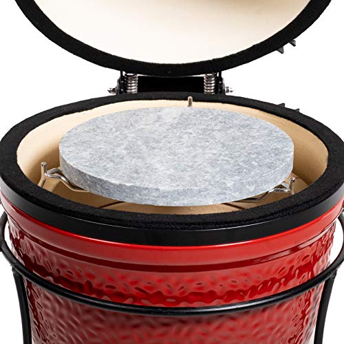 Kamado Joe Soapstone Grill Accessory for Joe Jr. Stain resistant, Grill Tender or Delicate Food without Sticking to Surface, White, Model KJ15090720