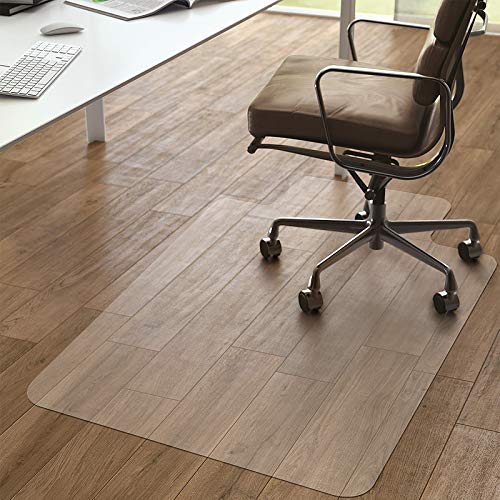 Vicwe Hardwood Floor Office Chair mat, 36 x 48 inches Clear Desk Hard Floor Chair Mat Protector, Office Mats for Rolling Chairs, with Lip