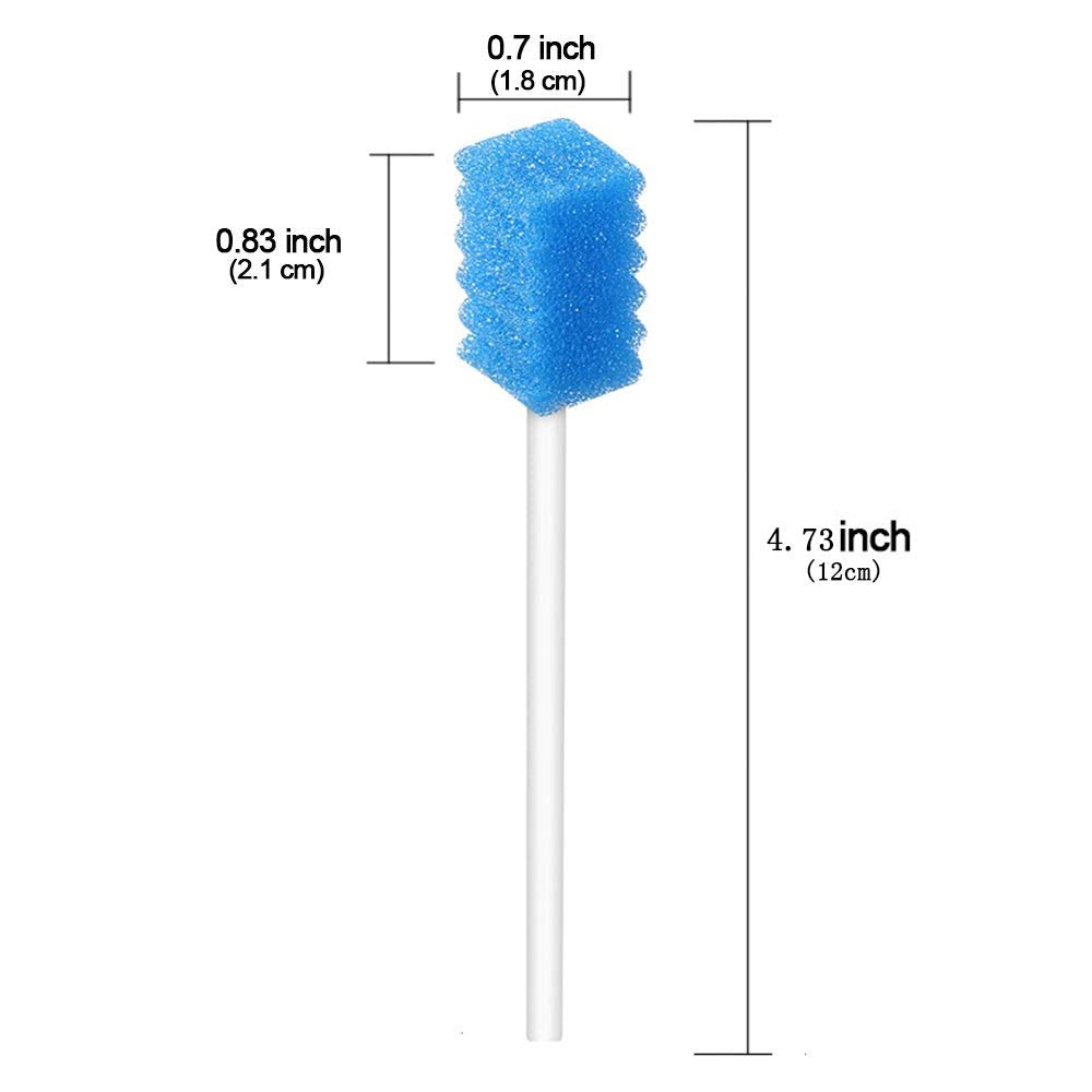 Wellgler's Oral Care Swabs Disposable- Blue 100 Counts