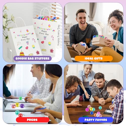 12 Pack Fidget Stress Balls for Adults, Cute Octopus Stress Relief Stress Ball, Bulk Squishy Squeeze Ball Set and Birthday Party Favors