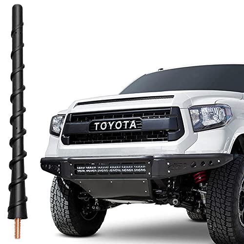 VOFONO 9 Spiral Inch Antenna Fits for 1995-2024 Toyota Tundra Tacoma FJ Cruiser, Toyota Accessories Car Wash Proof Flexible Rubber Copper Tundra Tacoma Antenna Designed for Optimized FM/AM Reception