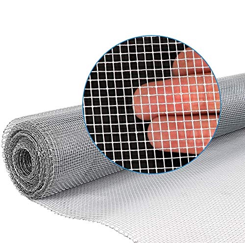AMAGABELI GARDEN & HOME 36in x 50ft 1/8 inch Hardware Cloth 27 Gauge Galvanized Steel Chicken Wire Mesh Roll Fence Mesh Garden Plant Supports Poultry Netting Square Snake Fencing Gopher JW010