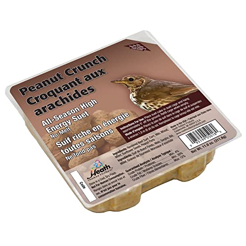Heath Outdoor Products DD18-10, Peanut Crunch Suet Cake - 10 Pack
