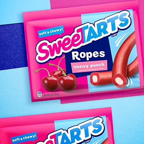 SweeTARTS Soft & Chewy Ropes Candy, Cherry Punch, 9 Ounce