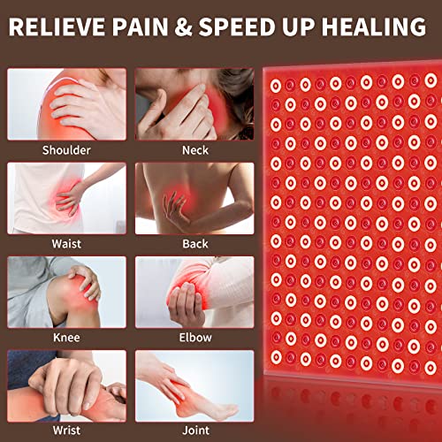 Red Light Therapy, 45W LED Panel with Stand, Deep 660nm and Near Infrared 850nm Light Combo, Red Light Therapy Device for Body Face, Skin Care, Pain Relief of Muscles Joints Knee Ankle