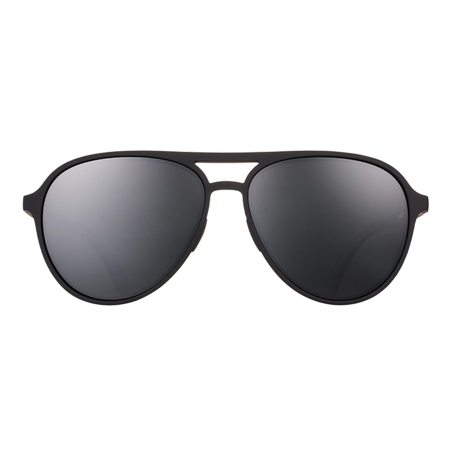 goodr Operation: Blackout Polarized Aviator Sunglasses for Men & Women, Large Sized (Mach G), Black Solid Frame with Black Non-Reflective Glare Reducing Lenses, UV400 Protection, No Slip, No Bounce