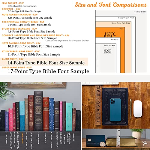 KJV Holy Bible, Giant Print Full-size Faux Leather Red Letter Edition - Thumb Index & Ribbon Marker, King James Version, Pink (KJV Giant Print Full Size Bible)