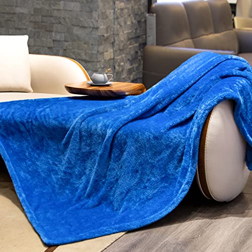 obinsm Warm Blanket Blue Soft Fleece Blankets Throw Blankets for Bed