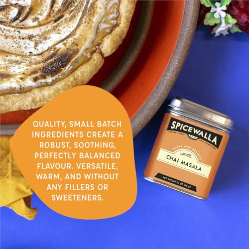Spicewalla Masala Chai Spice 2.1 oz | Tea, Latte, Coffee, | Unsweetened Powdered Spice