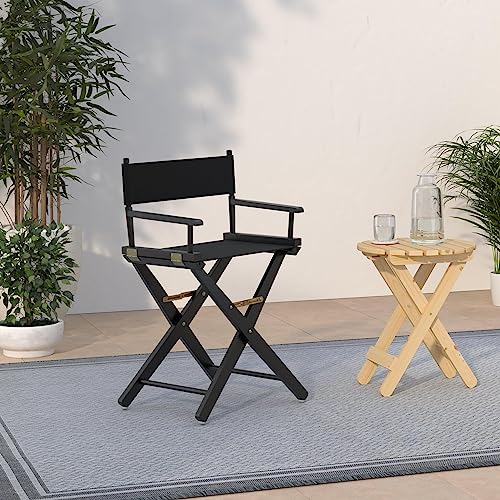 American Trails Extra-Wide Premium 18" Director's Chair Mission Oak Frame with Natural Canvas