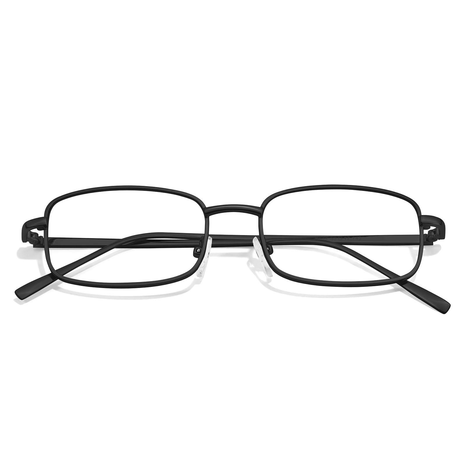 TJUTR Fashion Clear Glasses Non Prescription Fake Glasses for Women Blue Light Blocking Rectangle Metal Glasses Frame