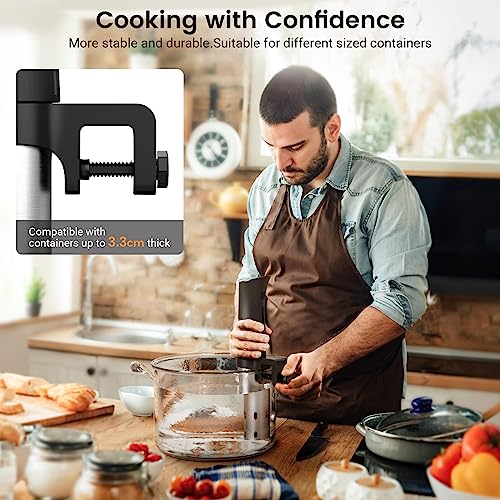 BLITZHOME Sous Vide Machine, 1100W Sous Vide Cooker with Accurate Temperature & Timer, Ultra Quiet Stainless Precision Immersion Circulator Device, Kitchen Gadgets with Recipes…