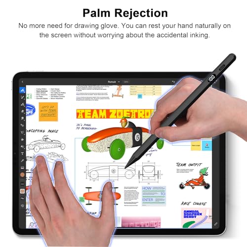 iPencil 2nd Generation, Pencil for iPad with Palm Rejection & Tilt Sensitivity, LED Power Display, Stylus Pen for iPad 6/7/8/9/10, iPad Air 3/4/5, iPad Mini 5/6, iPad Pro 11''/12.9''(2018-2023)