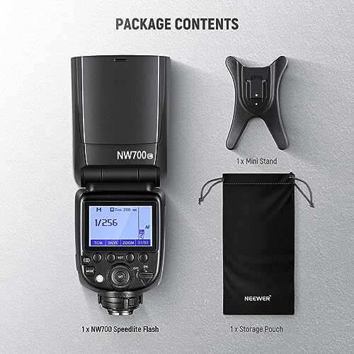 NEEWER NW700-S TTL Flash Speedlite Compatible with Sony DSLR Cameras, 1/8000s High Speed Sync Speedlight, 1/1-1/256 Output, TCM Function, 230 Full Power Flash, 0.1-2.7s Fast Recycling Flashlight