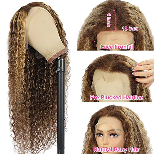 ZLIKE 32inch Ginger Orange Lace Front Wigs Human Hair Hd Frontal Wig 13x6 Wave Wave Wig Lace Frontal Wigs Wet And Wavy Human Hair Curly Lace Frontal Wigs Pre Plucked 150% Density #350 Color