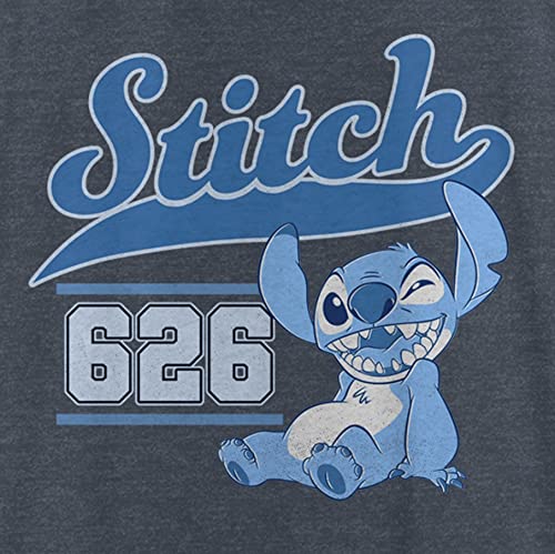 Disney womens Lilo & Stitch Stitch Collegiate Tri-blend Racerback Layering Tank T Shirt, Navy Blue Heather, X-Small US