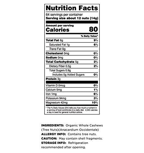 Terrasoul Superfoods Organic Raw Cashews, 6 Lbs (Pack of 3), Premium Quality for Snacking, Baking, and Culinary Creations