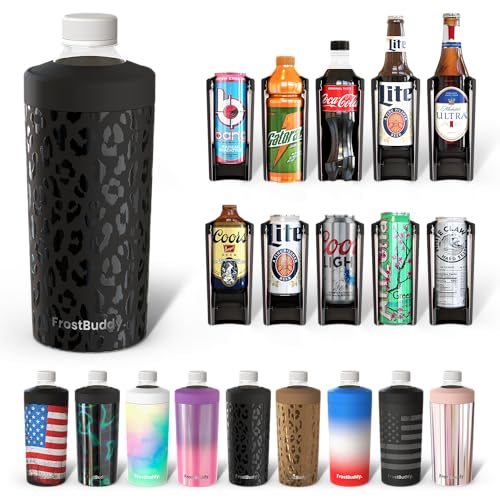 Universal Buddy XL Can Cooler by Frost Buddy - Fits 12-ounce, 16-ounce, 20-ounce, and 24-ounce Cans and Bottles - Keep Your Drinks Refreshingly Chilled for over 12 hours, Mademoiselle