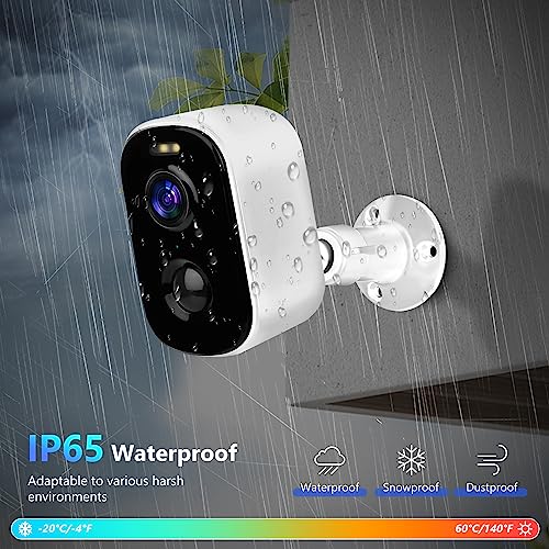 Geekee Solar Security Cameras Wireless Outdoor, Cameras for Home Security with Motion Detection, Spotlight/Siren Alarm, 1080P Color Night Vision, 2-Way Talk, Waterproof SD/Cloud Storage WiFi Camera