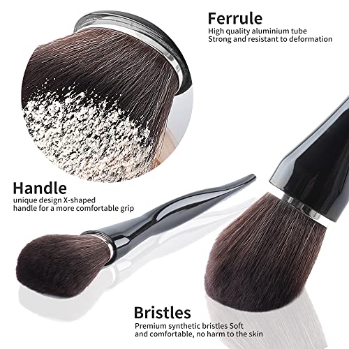 Makeup Brushes, Makeup Brush Set Professional, Travel Makeup Brushes, Premium Synthetic Foundation Powder Concealer Eyeshadow Blush, Face Makeup Brushes with makeup brush bag(Black 16)