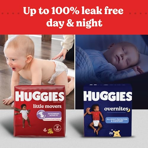 Huggies Size 3 Diapers, Little Movers Baby Diapers, Size 3 (16-28 lbs), 25 Count