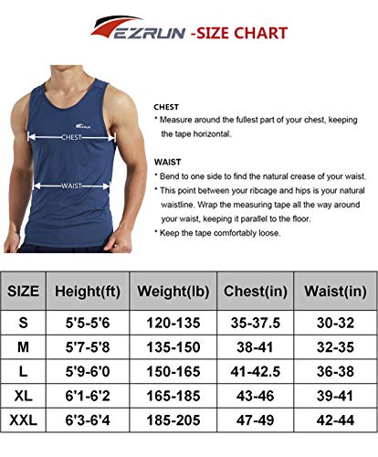 EZRUN Men's Quick Dry Workout Tank Top Swim Beach Shirts for Gym Athletic Running Muscle Sleeveless Shirts(LightGray,4XL)