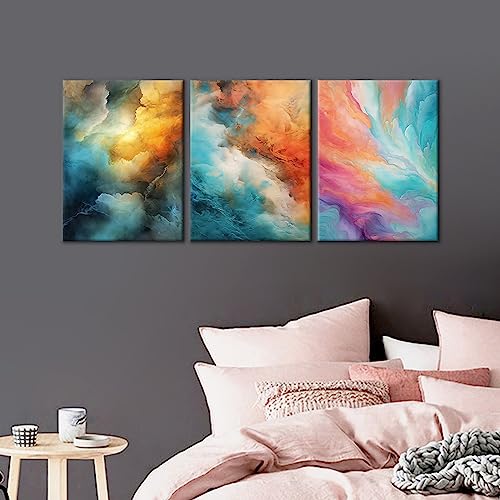 Spiral Propeller Airplane Canvas Wall Painting Cartoon Aircraft Print Poster Wall Artwork for Playroom Modern Wall Decoration for Dining Room Bedroom Home Office Ready to Hang [36''Wx 16''H]