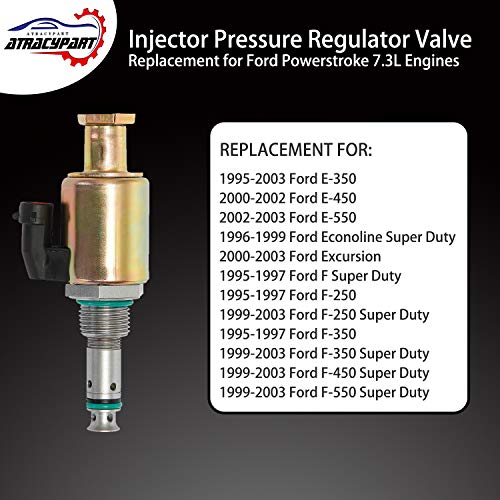 7.3 IPR Valve Injector Pressure Regulator | Replacement for 1995-2003 Ford F250 F350 F450 F550 Super Duty E350 E450 E550 Econoline Excursion | Replaces# F81Z9C968AB, F81Z9C968AA