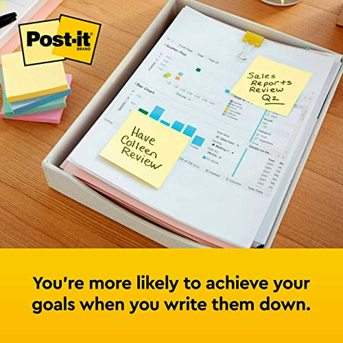 Post-it Notes 3 in x 3 in,2 Pads, America's’s #1 Favorite Sticky Notes, Canary Yellow, Clean Removal, Recyclable (654)