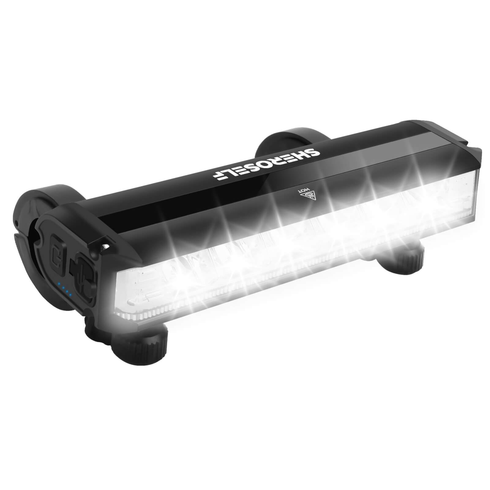 SHEROSELF Super Bright 6 LED Bike Lights - 5 Light Modes, IPX5 Waterproof, Type-C Rechargeable Bicycle Light - Perfect Bike Light for Adult Kid Mountain Road Commuter Cycling Night Riding