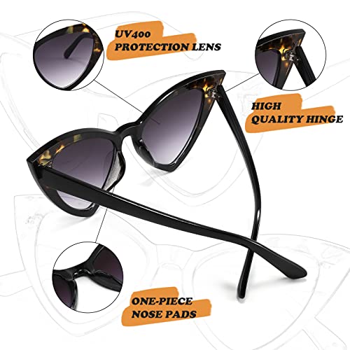 FEISEDY Retro Cat Eye Sunglasses for Women Fashion Vintage Cateye Sun Glasses B2235